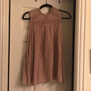 Pink high neck tank top